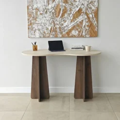 Infini (120 x 75 x 60 cm) Travertin valnöt Skrivbord