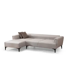 Jakarta (140-270 x 95 x 77 cm) Hörnsoffa-bäddsoffa Ecru, Vänster