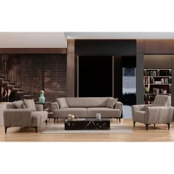 Jakarta (230 x 95 x 77 cm) 3-sits bäddsoffa Ljusbrun