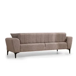 Jakarta (230 x 95 x 77 cm) 3-sits bäddsoffa Ljusbrun