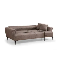Jakarta (230 x 95 x 77 cm) 3-sits bäddsoffa Ljusbrun