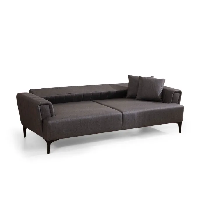 Jakarta (230 x 95 x 77 cm) 3-sits bäddsoffa Mörkgrå