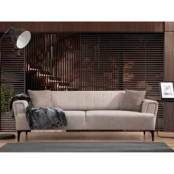 Jakarta (230 x 95 x 77 cm) 3-sits bäddsoffa Beige