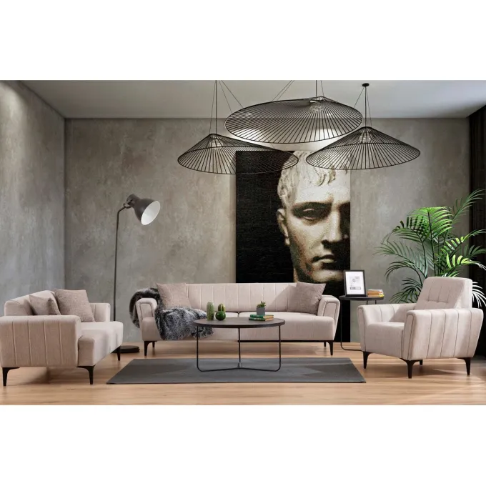 Jakarta (230 x 95 x 77 cm) 3-sits bäddsoffa Beige