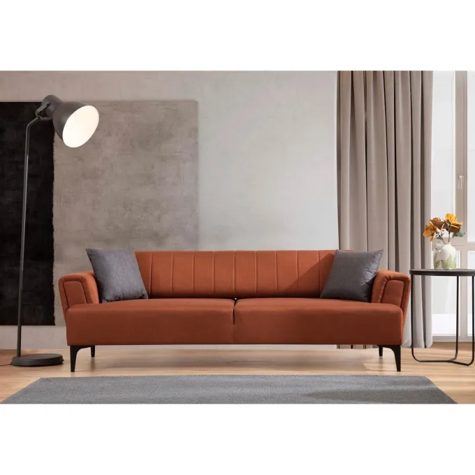 Jakarta (230 x 95 x 77 cm) 3-sits bäddsoffa Kakelröd