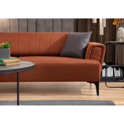 Jakarta (230 x 95 x 77 cm) 3-sits bäddsoffa Kakelröd
