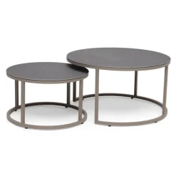 Jet Set Rund Utesatsbord Beige