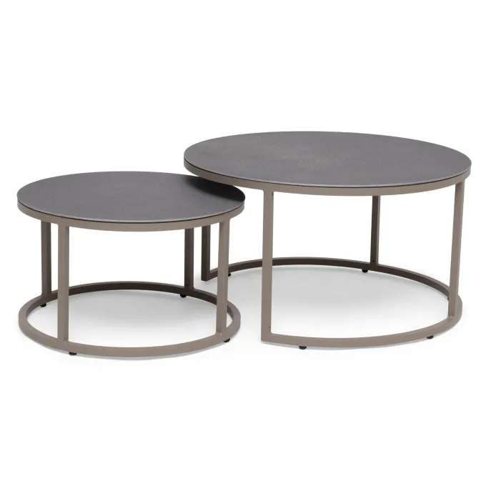 Jet Set Rund Utesatsbord Beige