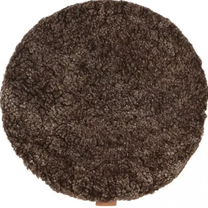 Jill stolsdyna (vadderad) 36 cm rund / Cappuccino