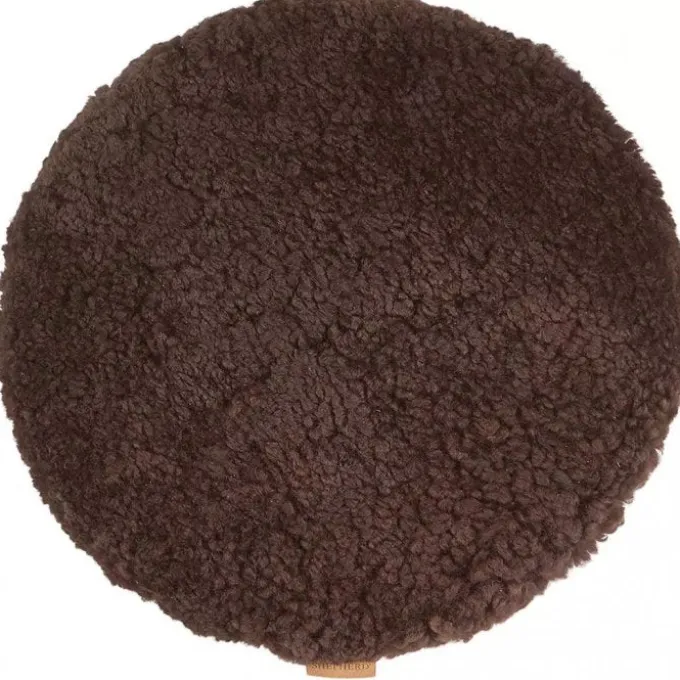 Jill stolsdyna (vadderad) 36 cm rund / Dark Brown