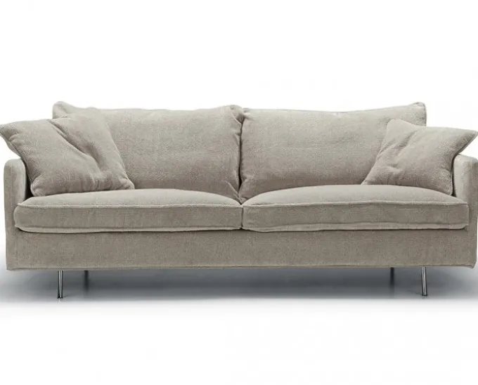 Julia 3-sits Soffa Big Cushions Sky Light Grey