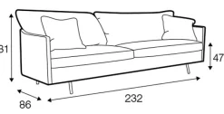 Julia 3-sits XL Soffa Elyot Grey