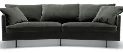 Julia 3-sits XL Svängd Soffa Classic Velvet Grey