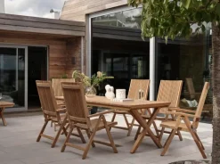 Julita Matgrupp 220x90 cm Teak ink 6st Pos.stolar