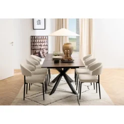 Kaley Matstol Basel tyg Beige
