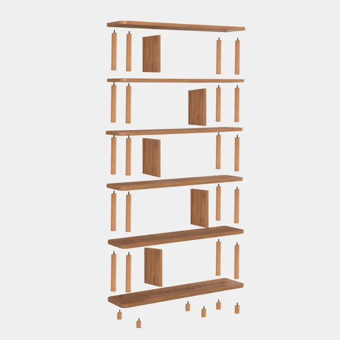 Kigali (120 x 168,5 x 28 cm) Atlantisk furu Bokhylla