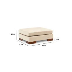Kigali Hörn med puff (193 x 97 x 80 cm) Hörnsoffa Beige
