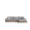 Kigali Oak (280-170 x 98 x 78 cm) Hörnsoffa Grå, Höger