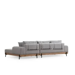Kigali Oak (280-170 x 98 x 78 cm) Hörnsoffa Grå, Höger
