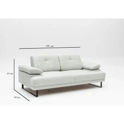 Kingston (199 x 99 x 83 cm) 2-sits bäddsoffa Vit