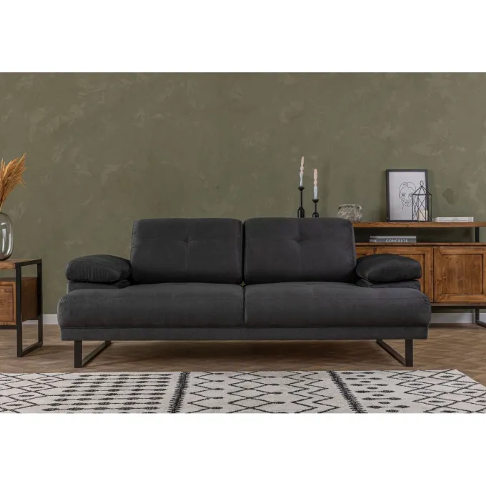 Kingston (199 x 99 x 83 cm) 2-sits bäddsoffa Antracit