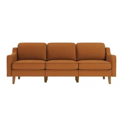 Kingston Extra (220 x 84 x 87 cm) 3-sitssoffa Karamell valnöt
