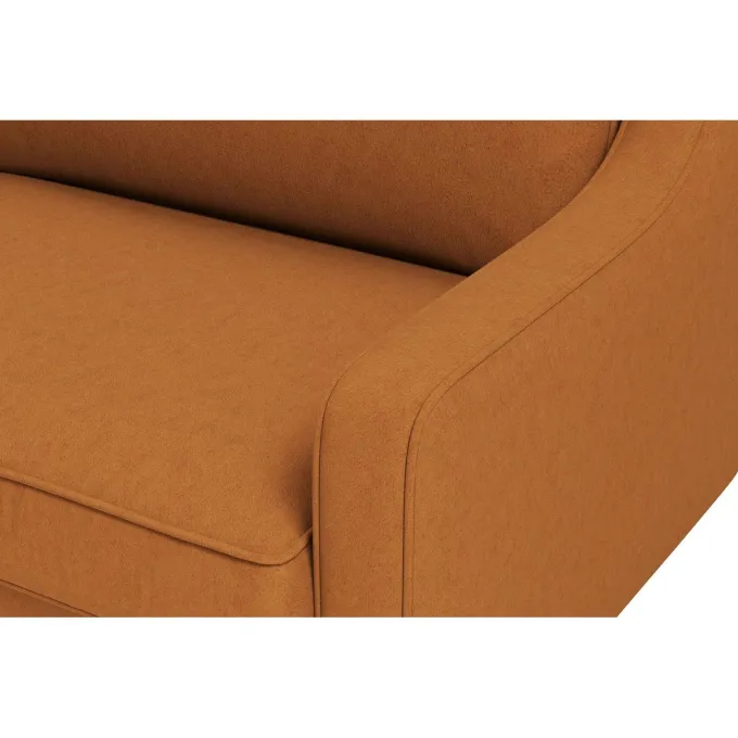Kingston Extra (220 x 84 x 87 cm) 3-sitssoffa Karamell valnöt