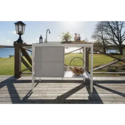 Läckö Utekök Inklusive Vask Vit