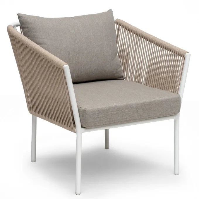 Lersund Utefåtölj Vit/Beige