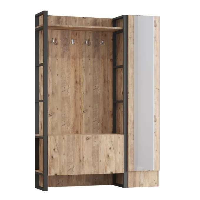 Libreville Pro (125,5 x 180 x 34 cm) atlantisk furu Hallställ