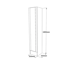 Libreville Pro (125,5 x 180 x 34 cm) atlantisk furu Hallställ