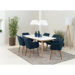Lillesand Matbord 150x80 cm Vit/Ek