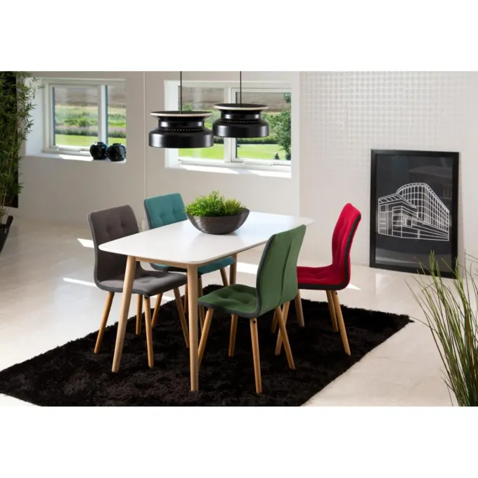 Lillesand Matbord 150x80 cm Vit/Ek