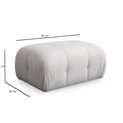 Lilongwe 2 (190-160 x 95 x 75 cm) Hörnsoffa Vit