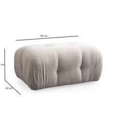 Lilongwe 2 (190-160 x 95 x 75 cm) Hörnsoffa Kräm