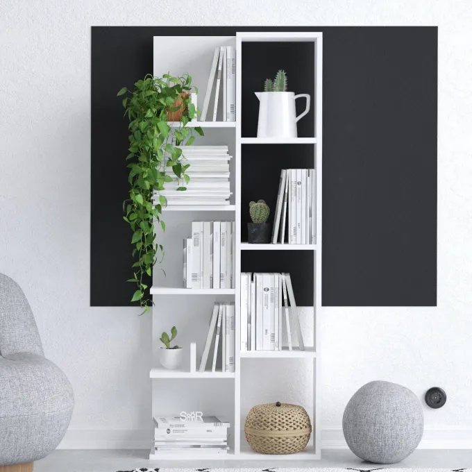 Lily (60 x 150 x 18 cm) Bokhylla Vit