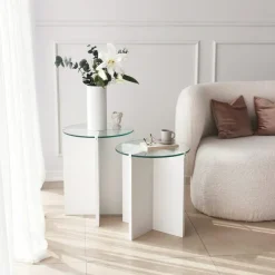 Lily (45 x 55 x 13 cm) Satsbord (2 delar) Vit