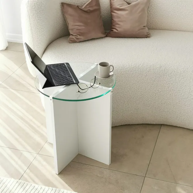 Lily (45 x 55 x 13 cm) Satsbord (2 delar) Vit
