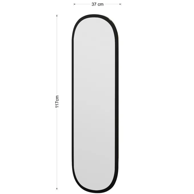 Lima (40 x 120 x 2,2 cm) Spegel Svart