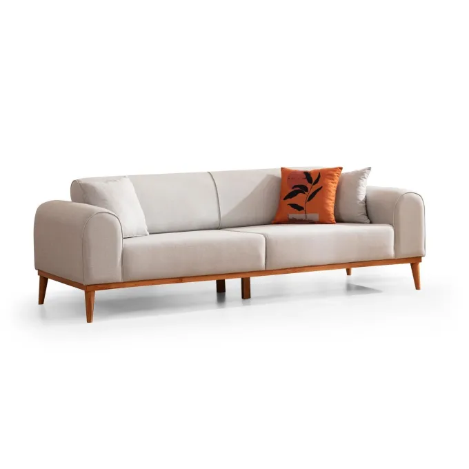 Lima 3-sits (220 x 84 x 77 cm) 3-sits bäddsoffa Creme