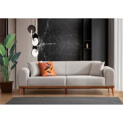 Lima 3-sits (220 x 84 x 77 cm) 3-sits bäddsoffa Creme