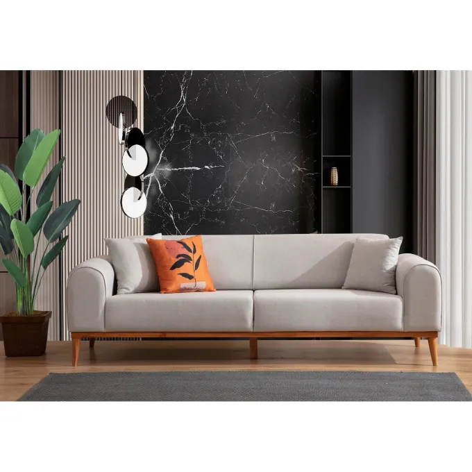 Lima 3-sits (220 x 84 x 77 cm) 3-sits bäddsoffa Creme