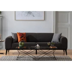 Lima 3-sits (220 x 84 x 77 cm) 3-sits bäddsoffa Antracit
