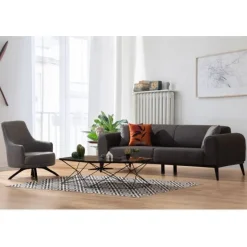 Lima 3-sits (220 x 84 x 77 cm) 3-sits bäddsoffa Antracit