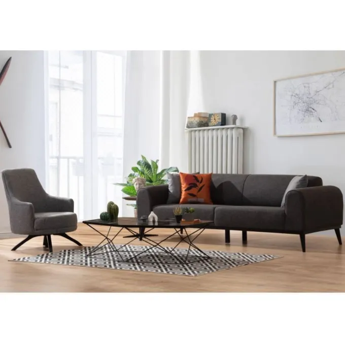 Lima 3-sits (220 x 84 x 77 cm) 3-sits bäddsoffa Antracit