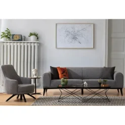 Lima 3-sits (220 x 84 x 77 cm) 3-sits bäddsoffa Ljusgrå