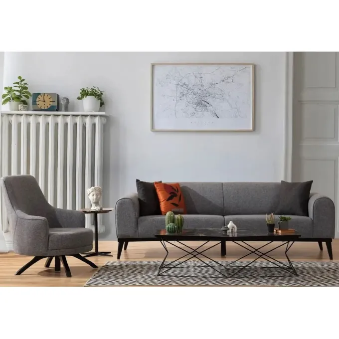 Lima 3-sits (220 x 84 x 77 cm) 3-sits bäddsoffa Ljusgrå