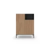 Limerick (90 x 120 x 41,8 cm) Sideboard Naturlig ekträ svart sandsten