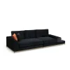 Line med sidobord (320 x 102 x 84 cm) Svart Guld 4-sitssoffa