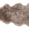 Linn Pläd - Långhårigt fårskinn, ca.100x60cm / Mushroom
